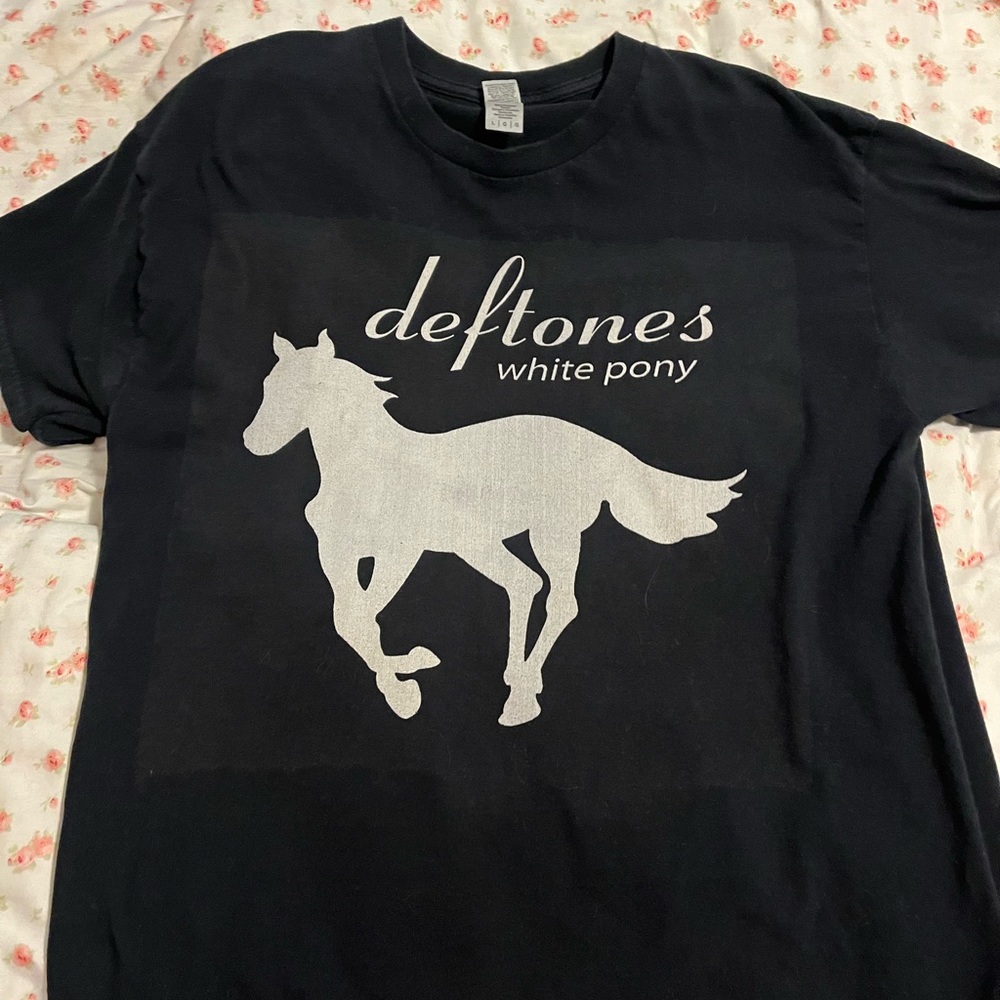 Large Deftones Printed Black T-Shirt
